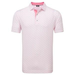 FootJoy Mens Figure Print Lisle Polo Shirt