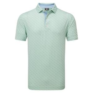 FootJoy Mens Figure Print Lisle Polo Shirt