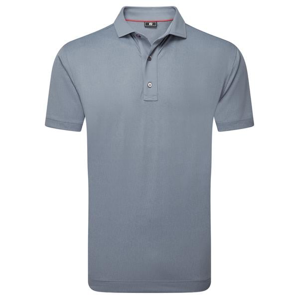 FootJoy Mens Etched Texture Print Lisle Golf Polo Shirt - SALE