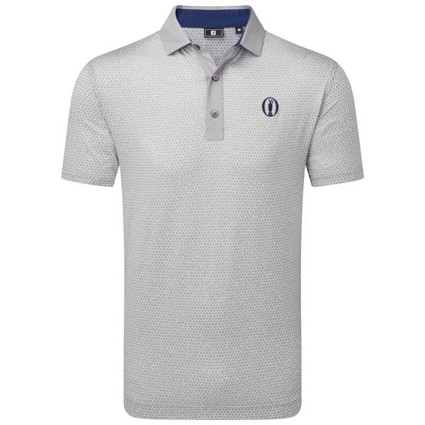 Limited Edition - FootJoy Mens Rock Print Lisle Polo Shirt - The 153rd Open Collection