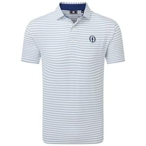 Limited Edition - FootJoy Mens Open Stripe Lisle Polo Shirt - The 153rd Open Collection
