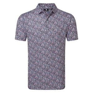 FootJoy Mens Meadow Print Lisle Polo Shirt