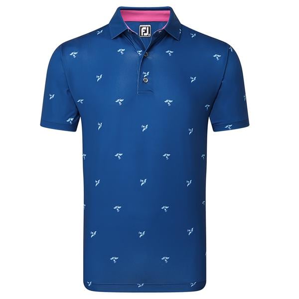 FootJoy Mens Thistle Print Lisle Polo Shirt