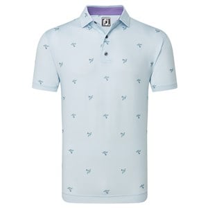 FootJoy Mens Thistle Print Lisle Polo Shirt