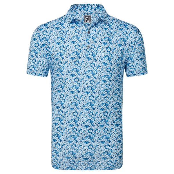 FootJoy Mens Primrose Print Lisle Polo Shirt - SALE