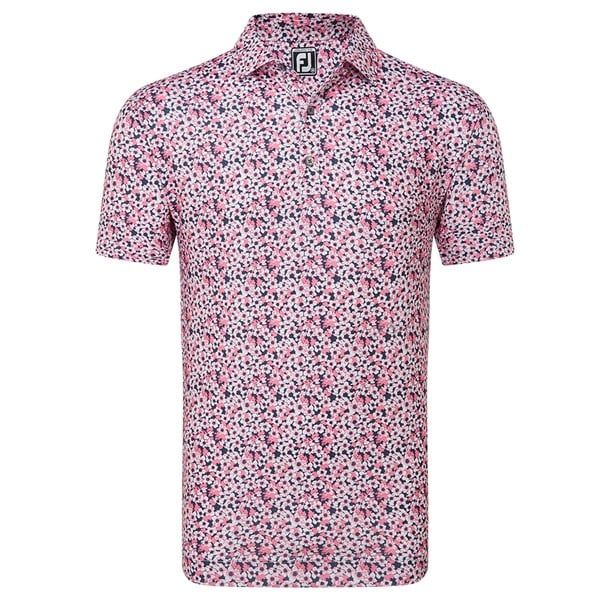 FootJoy Mens Primrose Print Lisle Polo Shirt