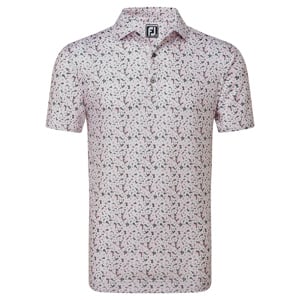 FootJoy Mens Primrose Print Lisle Polo Shirt