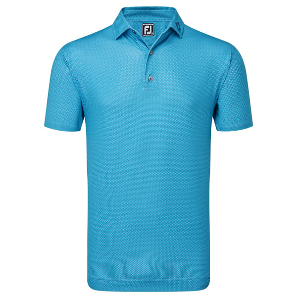 FootJoy Mens Octagon Print Lisle Golf Polo Shirt