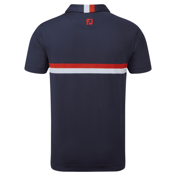 FootJoy Mens Double Chest Band Pique Polo Shirt