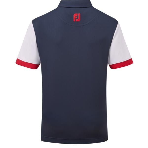 FootJoy Junior Colour Block Pique Polo Shirt