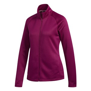 adidas Ladies Textured Full Zip Layer Top