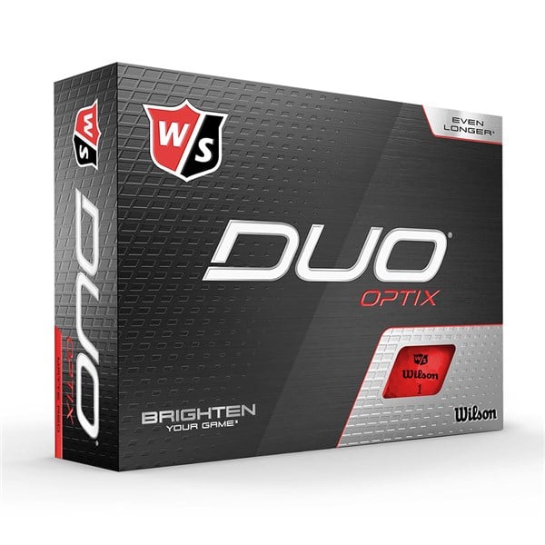 Wilson Duo Optix Red Golf Balls (12 Balls)