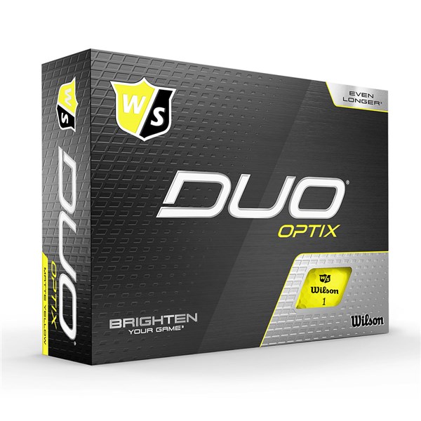 Wilson Duo Optix Yellow Golf Balls (12 Balls)