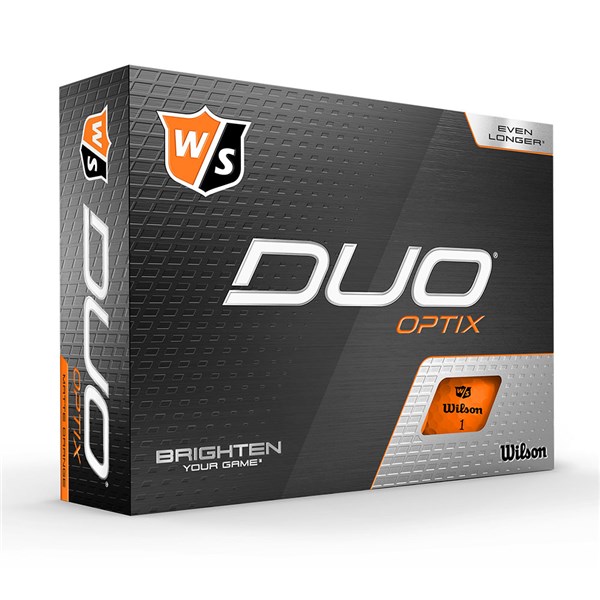 Wilson Duo Optix Orange Golf Balls (12 Balls)