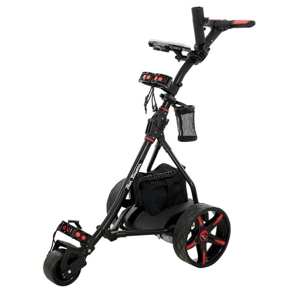 g5221 electric golf trolley black red