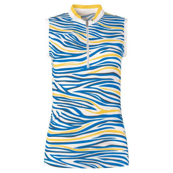 Tail Ladies Ravali Sleeveless Golf Polo - Zebra Trails