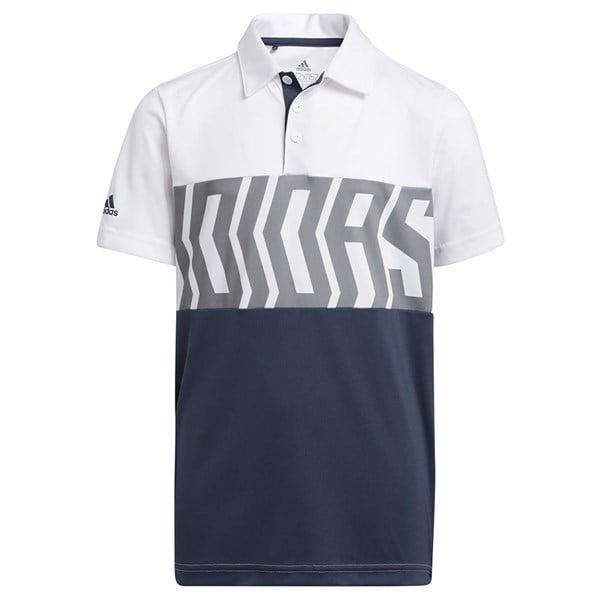 adidas Juniors Print Colour Blocking Polo Shirt