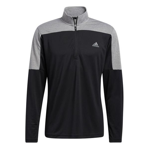 adidas Mens 1/4 Zip UPF Lightweight Pullover - Logo on Left Chest