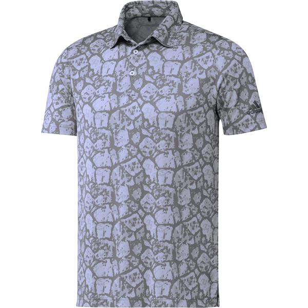 adidas Mens Cobblestone Print Polo Shirt