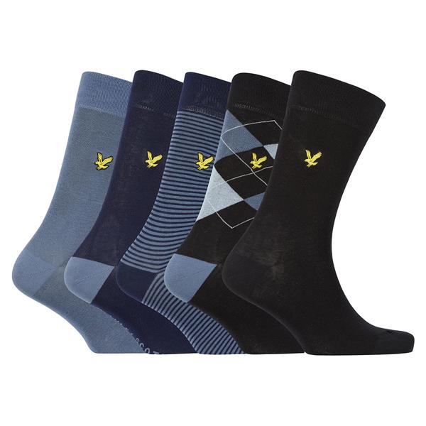 Lyle and Scott Mens Harold Crew Socks (5 Pairs)