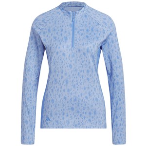 adidas Ladies Ultimate 365 Printed 1/4 Zip Mock Neck Pullover