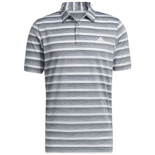 adidas Mens Two Colour Stripe Polo Shirt Golfonline