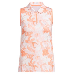 adidas Ladies Floral Sleeveless Polo Shirt