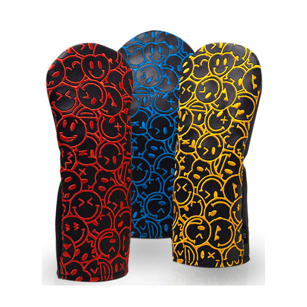 Smiley World Iconic Fairway Wood Headcover - Black