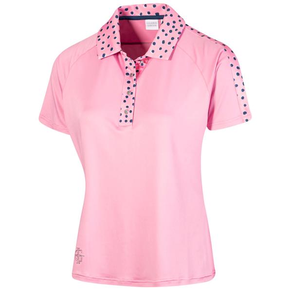 Island Green Ladies Raglan Sleeve Contrast Collar Polo Shirt
