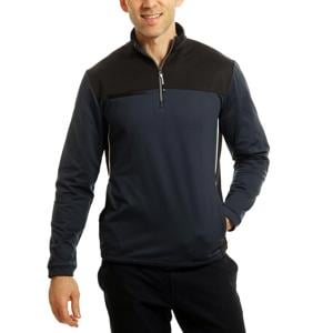 Island Green Mens Colour Block 1/4 Zip Pullover - Sale