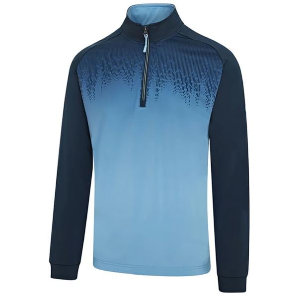 Island Green Mens Raglan Sleeve Printed 1/4 Zip Pullover
