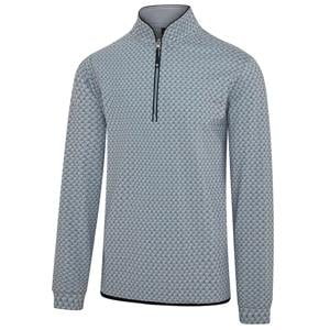 Island Green Mens Contemporary Print 1/4 Zip Top Layer Pullover