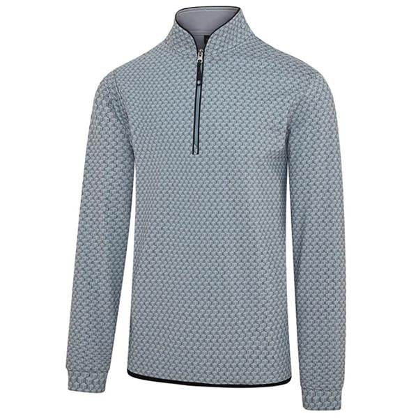 Island Green Mens Contemporary Print 1/4 Zip Top Layer Pullover
