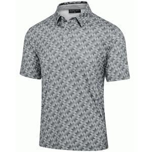 Island Green Mens Diagonal Print Polo Shirt - SALE
