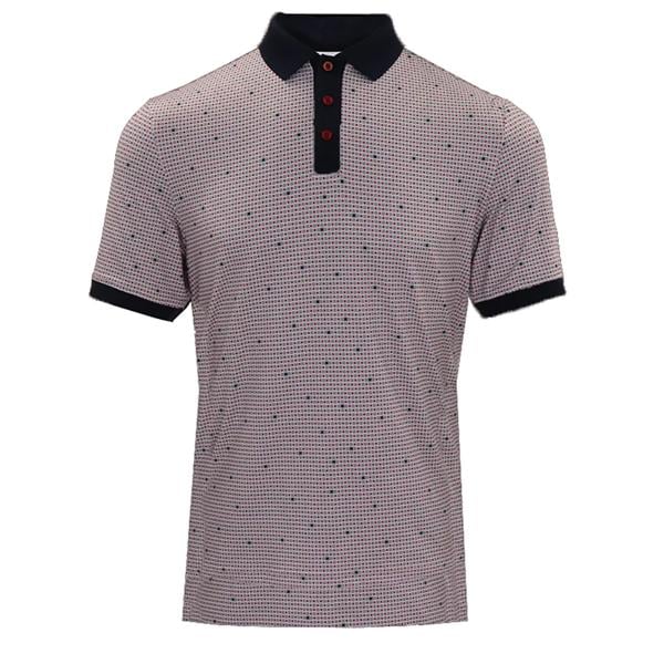 Island Green Mens All Over Dot Print Polo Shirt