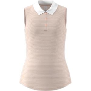 adidas Girls Ottoman Striped Sleeveless Polo Shirt