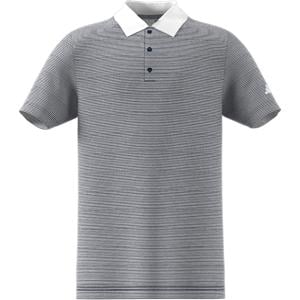 adidas Junior Ottoman Striped Short Sleeve Polo Shirt