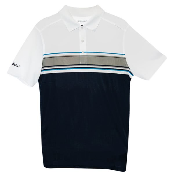 Skechers Mens GO GOLF Links Stripe Polo Shirt