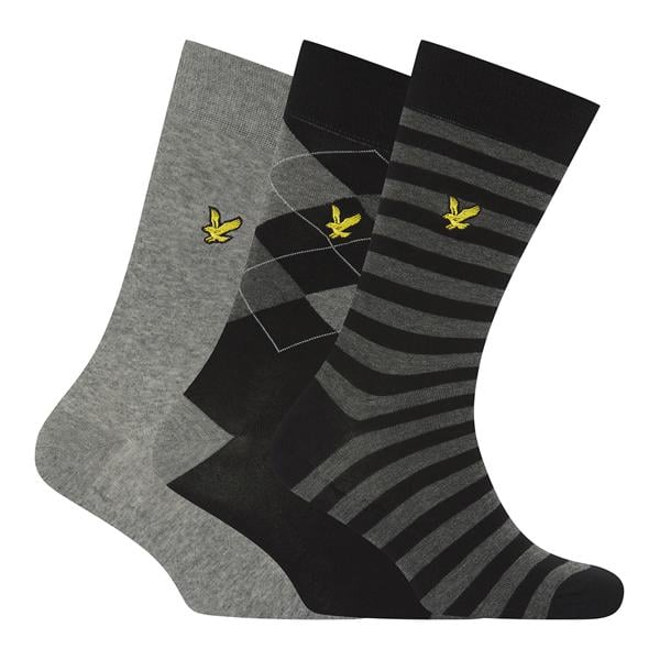 Lyle and Scott Mens Flanders Pattern Socks (3 Pairs)