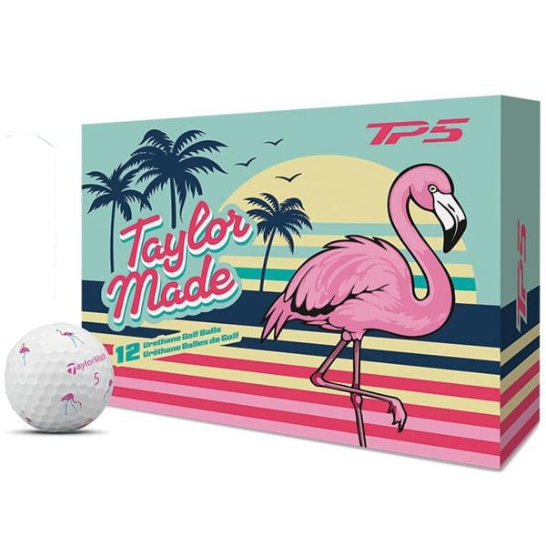 Limited Edition - TaylorMade TP5 Pix Flamingo Golf Balls (12 Balls)