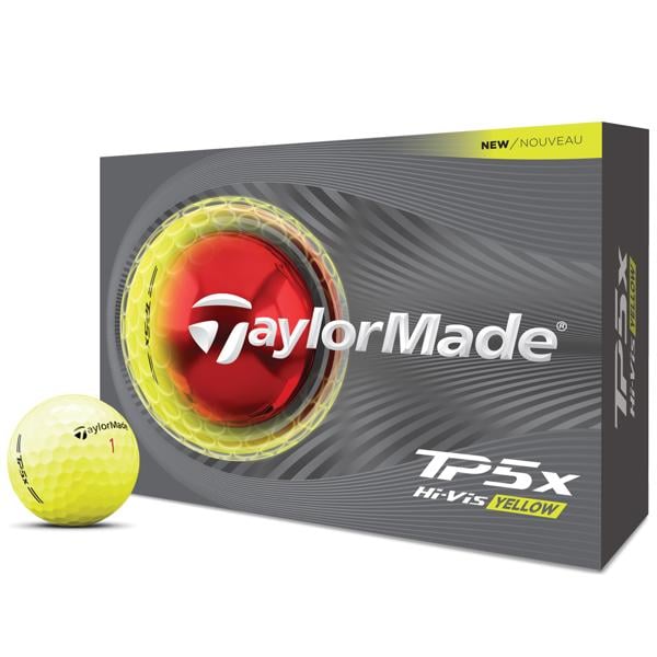 TaylorMade TP5x Yellow Golf Balls (12 Balls) 2026