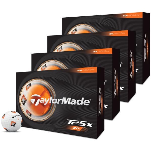 TaylorMade TP5x Pix Golf Balls (48 Balls) - 4 For 3
