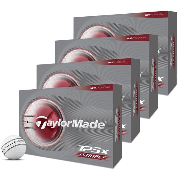 TaylorMade TP5x Stripe Golf Balls (48 Balls) - 4 For 3