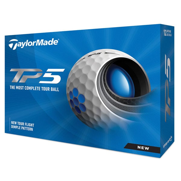 Logo Overrun - TaylorMade TP5 Golf Balls (12 Balls)