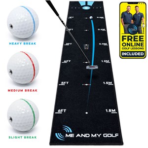 Me And My Golf Breaking Ball Putting Mat - Includes Instructional Training Videos