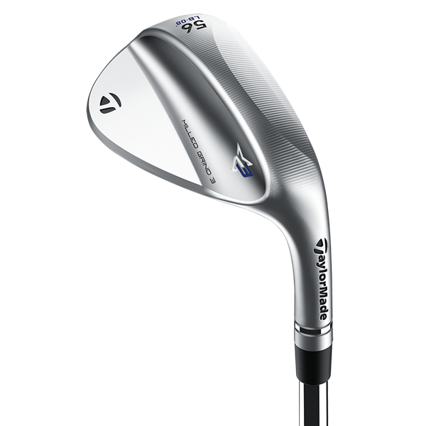 TaylorMade Milled Grind 3 Satin Raw Chrome Wedge