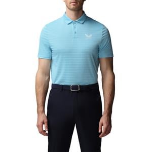 Castore Mens Pique Stripe Short Sleeve Polo Shirt