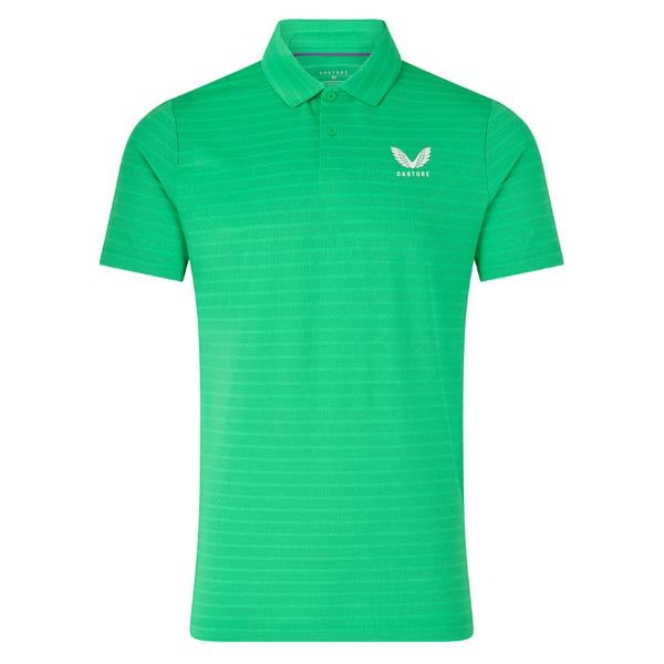 Castore Mens Striped Short Sleeve Golf Polo Shirt