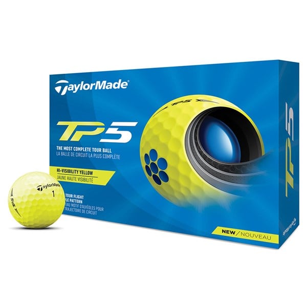 TaylorMade TP5 Yellow Golf Balls (12 Balls)