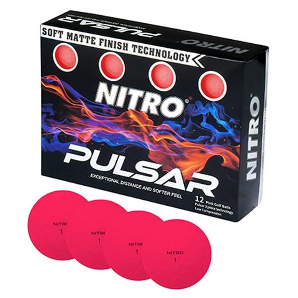 Nitro Pulsar Matt Golf Balls (12 Balls)
